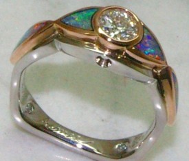 Custom palladium engagement rings