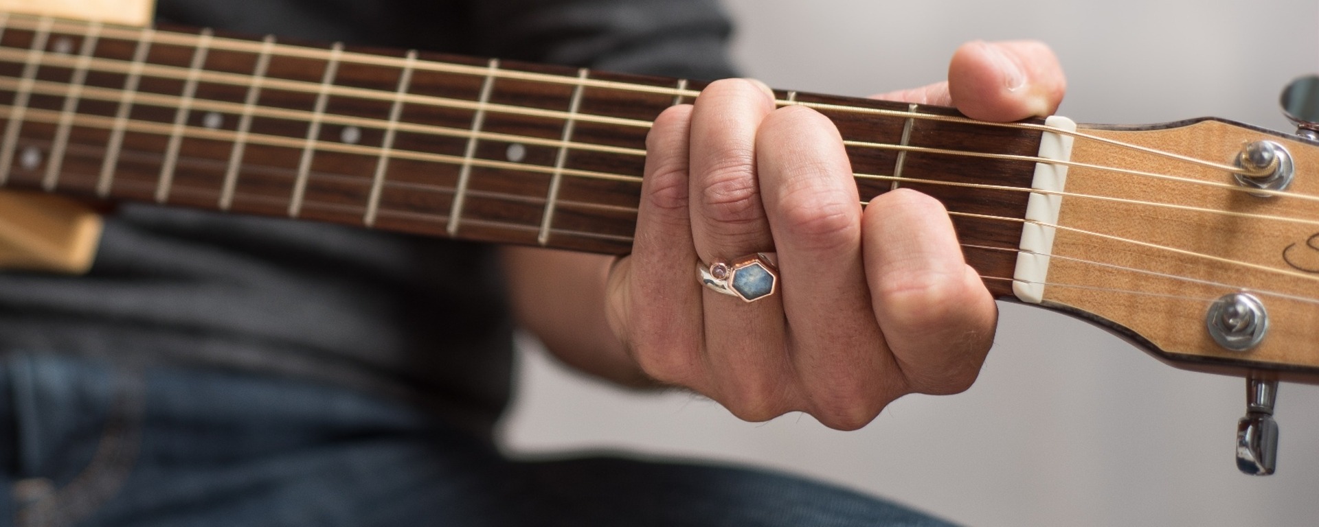 Men's Rough Sapphire Band