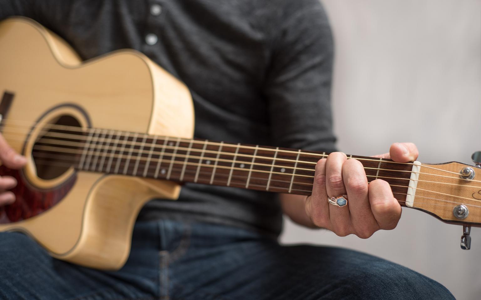Men's Rough Sapphire Band