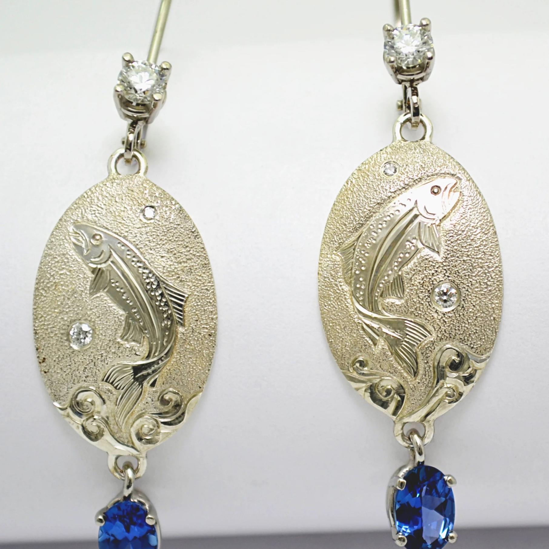 Yogo Sapphire Earrings