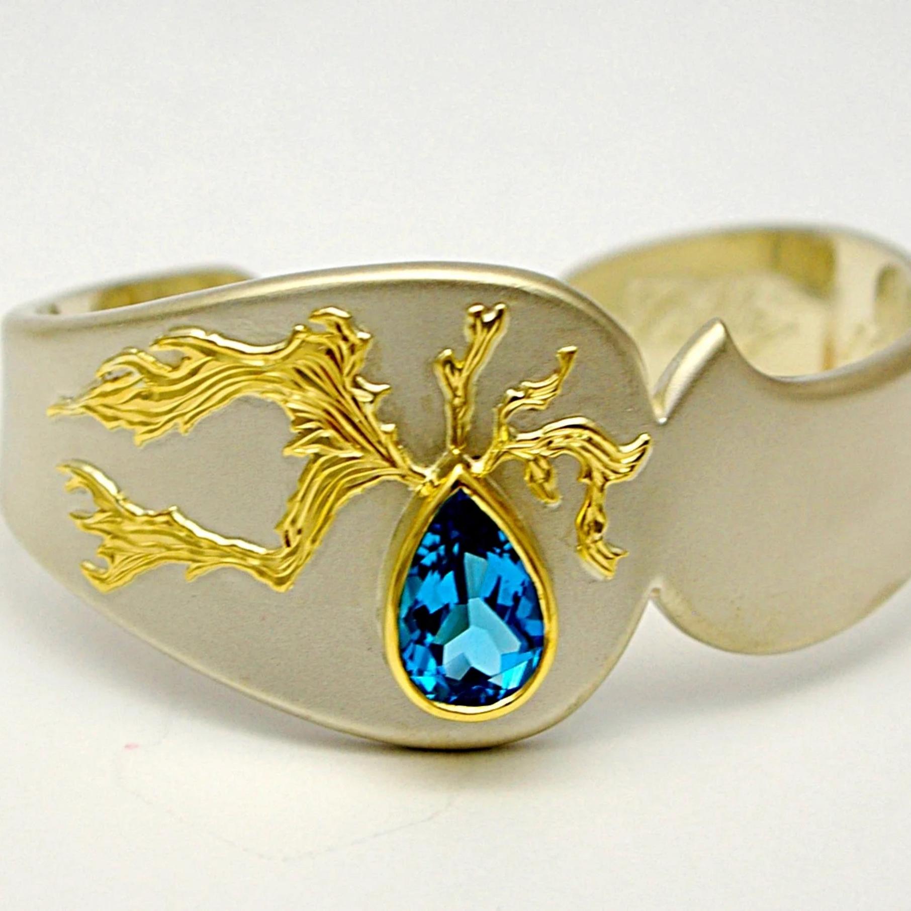 Gold and Yogo Sapphire Bracelet