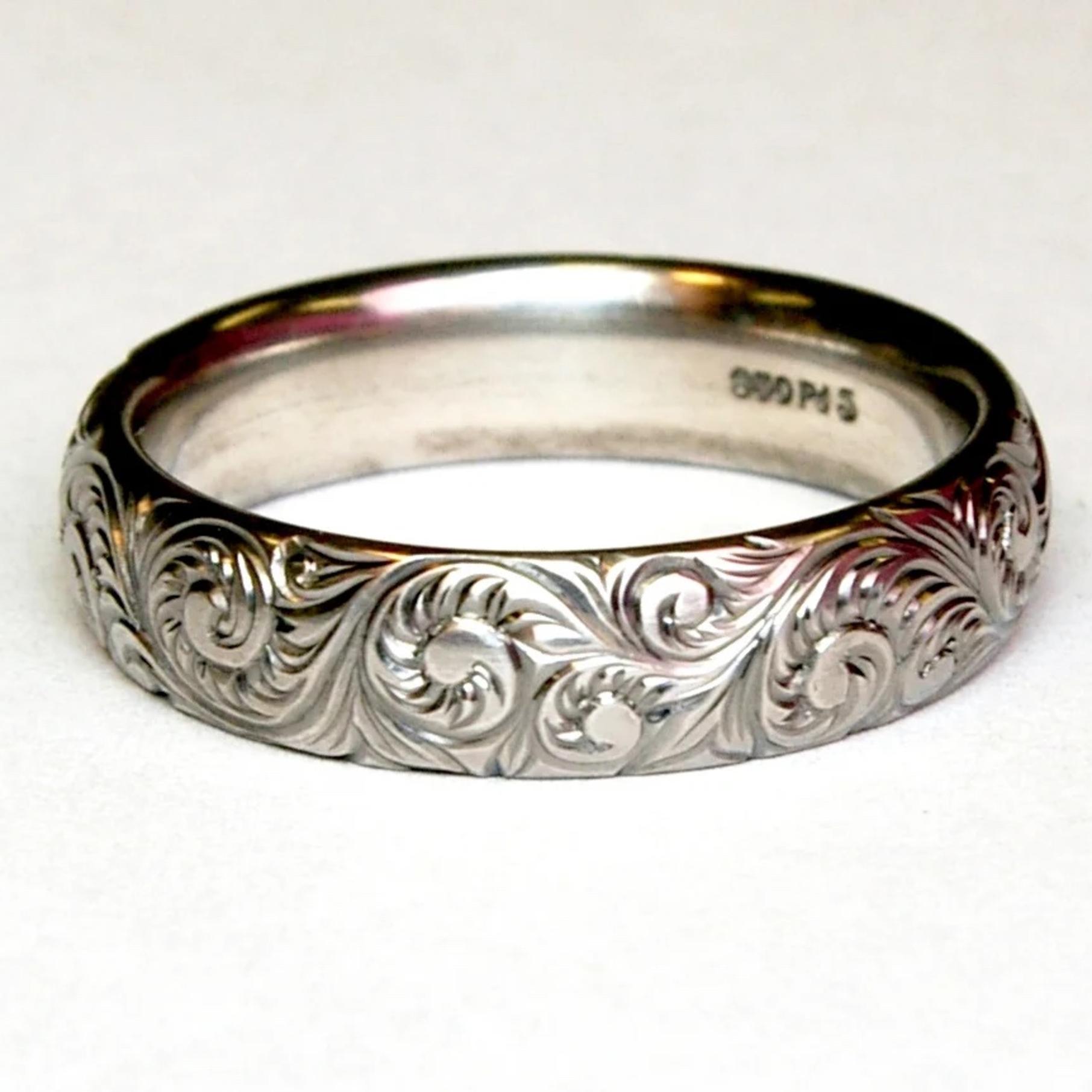 Platinum Filigree Wedding Ring
