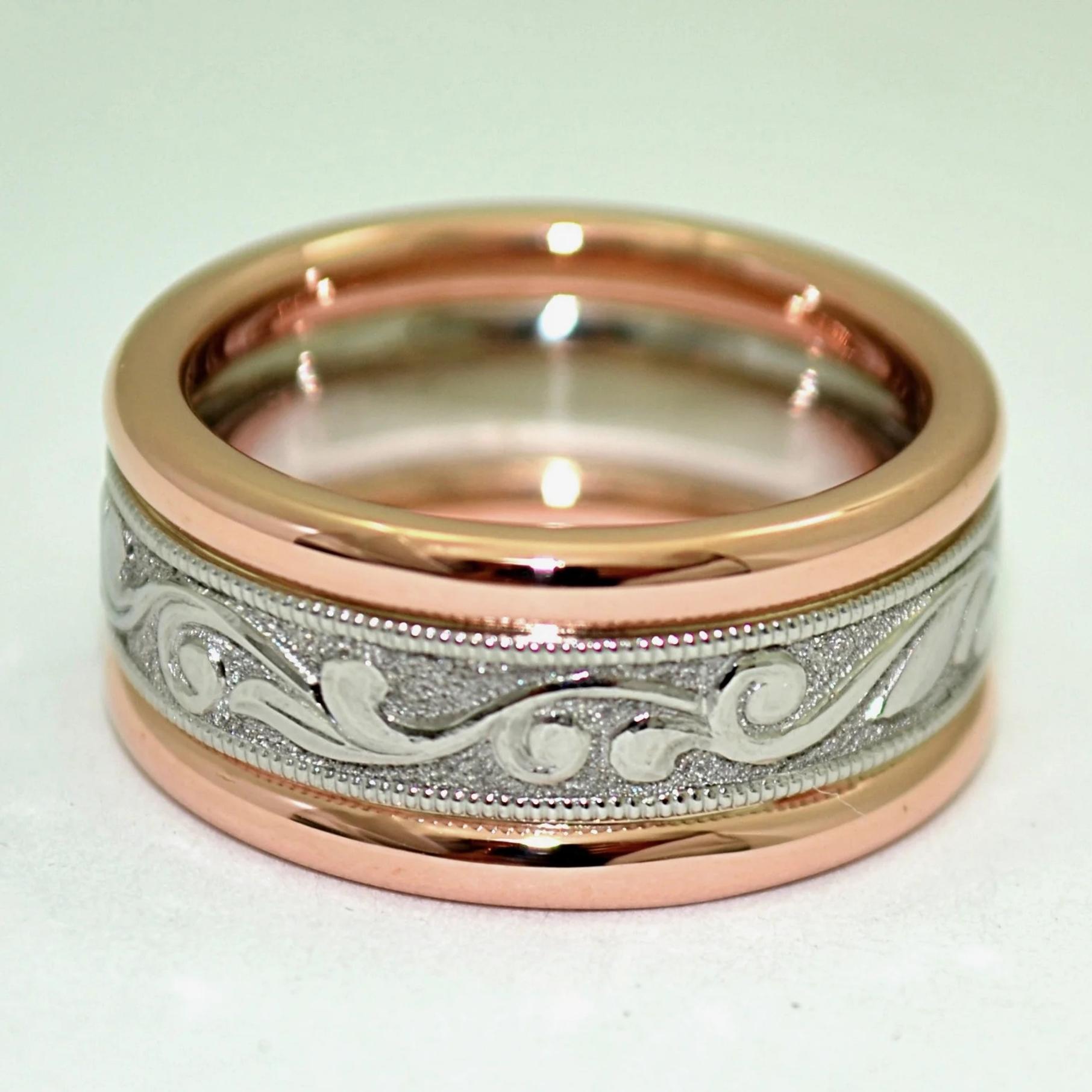 Platinum and Rose Gold Wedding Ring