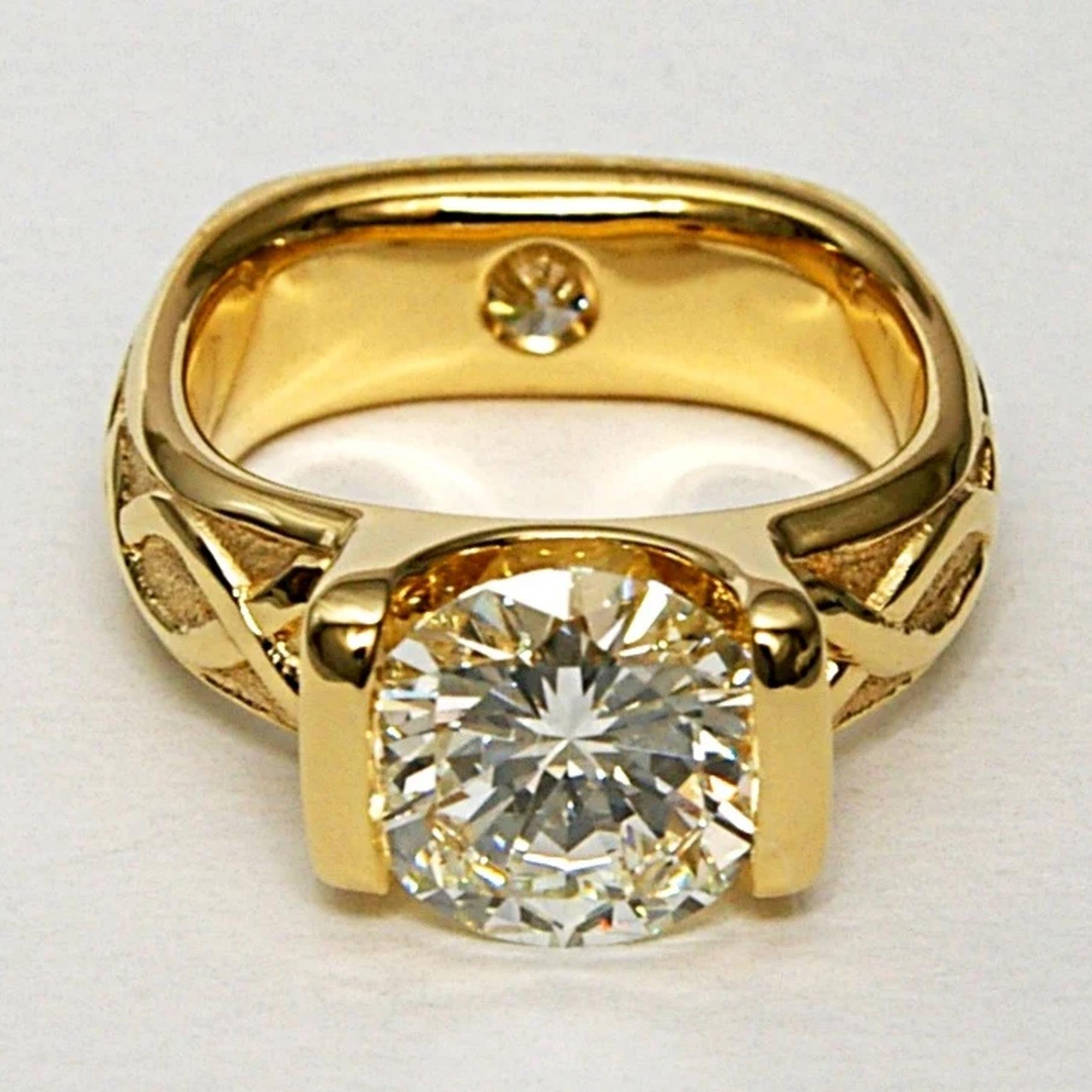 Gold and Diamond Engagement Ring