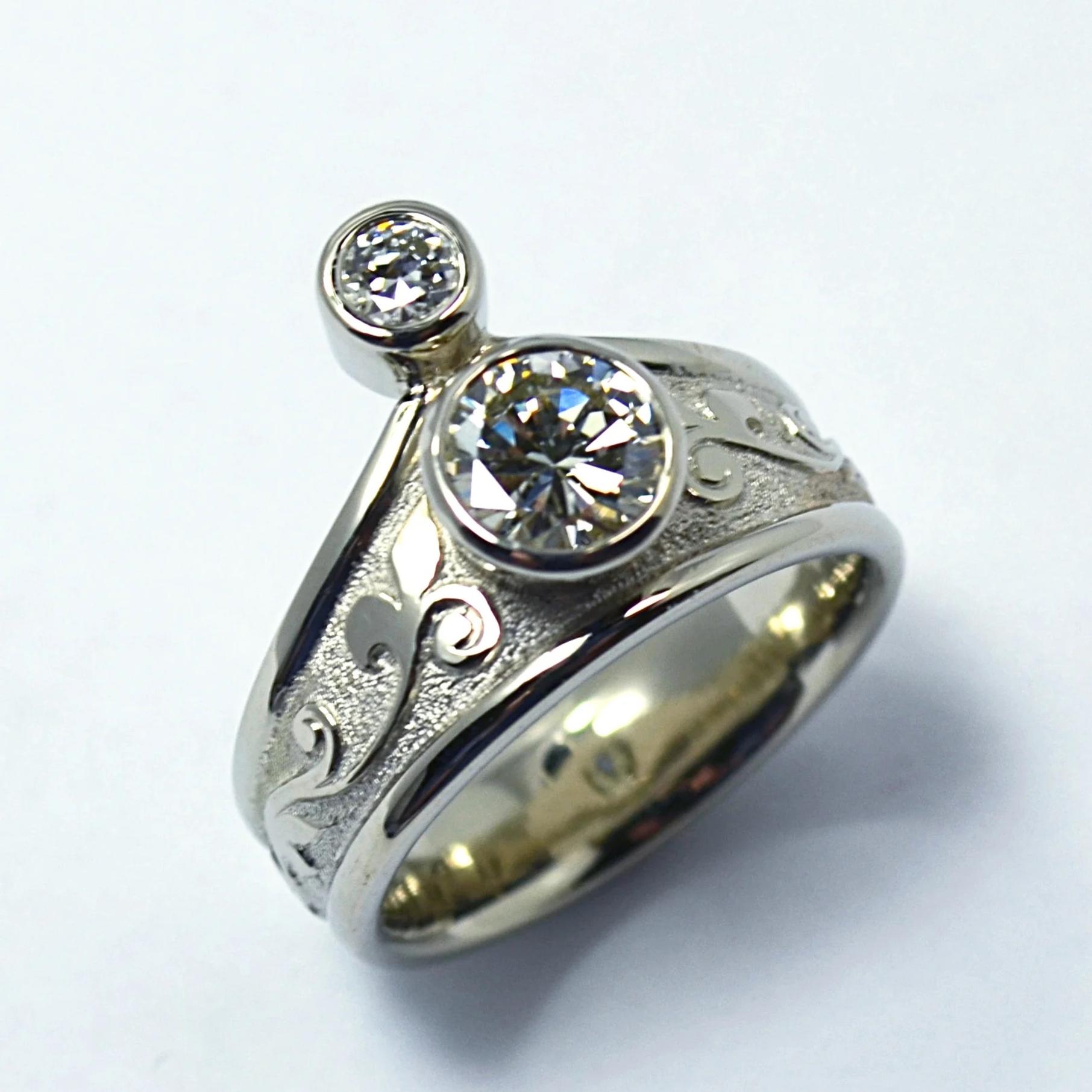 Platinum and Diamond Engagement Ring